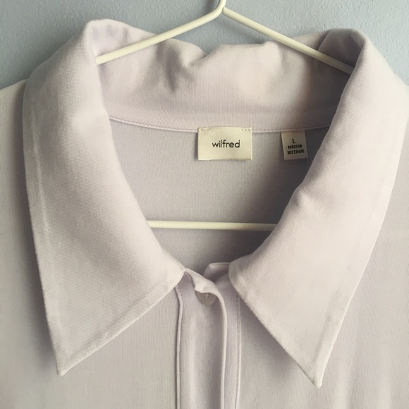 Lavender collared long sleeve - Picture 1 of 6